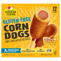Foster Farms Corn Dogs, Gluten Free, Honey Crunchy Flavor - 12 Each 