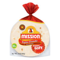 Mission Mission Fajita Grande Flour Tortillas, 10 Count - 10 Each 