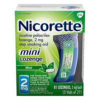 Nicorette Mini Lozenge 2mg Nicotine Mint Flavor - 81 Each
