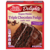 Betty Crocker Cake Mix, Triple Chocolate Fudge - 13.25 Ounce 