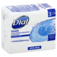 Dial Soap, Deodorant, White, Antibacterial - 3 Each 