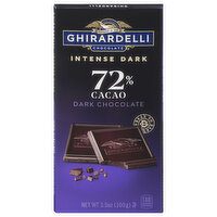 Ghirardelli Dark Chocolate, 72% Cacao, Intense Dark - 1 Each 