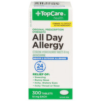 TopCare All Day Allergy, Original Prescription Strength, 10 mg, Tablets