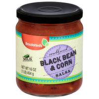 Brookshire's Salsa, Black Bean & Corn, Mild, Southwest - 16 Ounce 