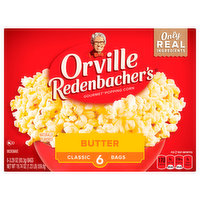 Orville Redenbacher's Popping Corn, Gourmet, Butter, Classic Bags - 6 Each 