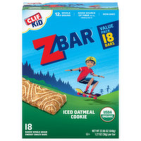 Clif Kid Energy Snack Bars, Iced Oatmeal Cookie, Value Pack - 18 Each 