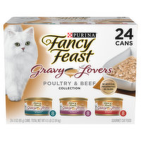 Fancy Feast Gravy Wet Cat Food Variety Pack, Gravy Lovers Poultry & Beef Feast Collection - 4.5 Pound 