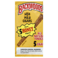 Backwoods Cigars, Wild 'n Mild, Honey - 5 Each 