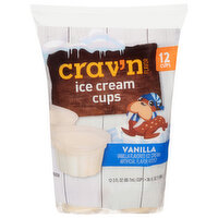 Crav'n Flavor Ice Cream Cups, Vanilla - 12 Each 