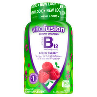 Vitafusion Vitamin B12, 1000 mcg, Natural Raspberry, Gummies - 140 Each 