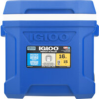 Igloo Cooler, Roller, Profile II, Blue, 16 Quart - 1 Each 
