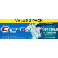 Crest Toothpaste, + Whitening, Effervescent Mint, Deep Clean, Value 2 Pack - 2 Each 