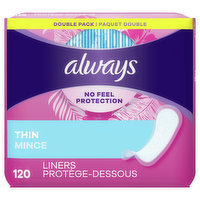 Always Liners, Thin, Double Pack - 120 Each 