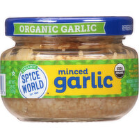 Spice World Garlic, Organic, Minced - 4.5 Ounce 