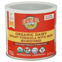 Earth's Best Organic Infant Formula with Iron, Organic Dairy, Milk-Based Powder - 21 Ounce