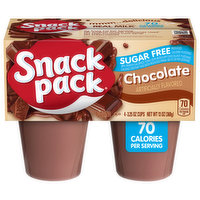 Snack Pack Pudding, Sugar Free, Chocolate - 4 Each 