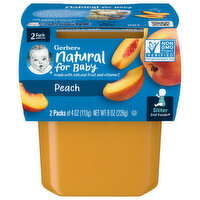 Gerber Peach, Sitter 2nd Foods, 2 Pack - 2 Each 