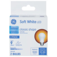 GE Light Bulbs, LED A15, Classic Shape, Soft White, 5.5 Watts, 2 Pack