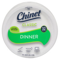 Chinet Plates, Dinner, Classic