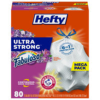 Hefty Tall Kitchen Bags, Drawstring, Fabuloso Scent, 13 Gallon, Mega Pack - 80 Each 