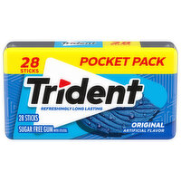 Trident Gum, Sugar Free, Original, Pocket Pack