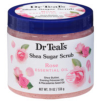 Dr Teal's Shea Sugar Scrub, Rose - 19 Ounce