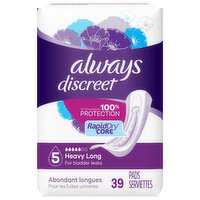 Always Pads, Heavy Long 5, Lightly Scented - 39 Each 