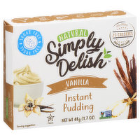 Simply Delish Instant Pudding, Vanilla, Natural - 48 Gram 