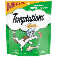 Temptations Treats for Cats, Seafood Medley Flavor, Mega - 6.3 Ounce 