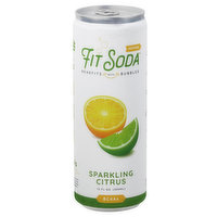 Fit Soda Soda, Sparkling Citrus - 12 Fluid ounce 