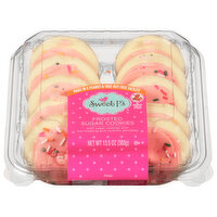 Sweet P's Bake Shop Sugar Cookies, Frosted, Pink - 13.5 Ounce 