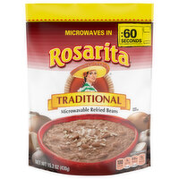 Rosarita Refried Beans, Microwavable, Traditional - 15.2 Ounce 