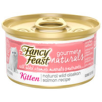 Fancy Feast Grain Free, Natural Pate Wet Kitten Food, Gourmet Naturals Natural Wild Alaskan Salmon Recipe