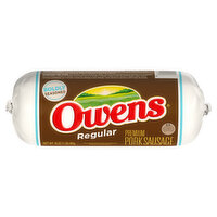 Owens Pork Sausage, Premium, Regular - 16 Ounce 