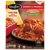 Stouffer's Spaghetti & Meatballs, Italian Style Favorites, Family Size - 30 Ounce 