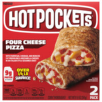 Hot Pockets Sandwiches, Four Cheese Pizza, 2 Pack - 2 Each 