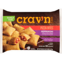 Crav'n Flavor Pizza Bites, Pepperoni, Family Size - 45 Ounce 