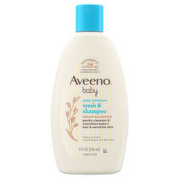Aveeno Wash & Shampoo, Daily Moisture, Natural Oat Extract - 8 Fluid ounce 