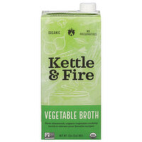 Kettle & Fire Vegetable Broth, Organic - 32 Ounce 