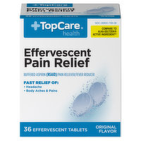 TopCare Antacid & Pain Relief, Effervescent Tablets, Original Flavor - 36 Each 