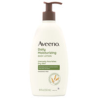 Aveeno Body Lotion, Daily Moisturizing, Fragrance Free - 18 Fluid ounce