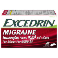 Excedrin Migraine, Acetaminophen Aspirin (NSAID) and Caffeine - 200 Each 