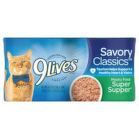 9Lives Cat Food, Meaty Pate, Super Supper - 4 Each 