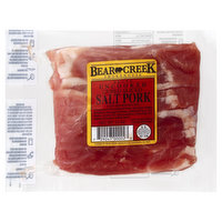 BEAR CREEK Salt Pork, Uncooked, Cured Sliced