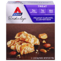 Atkins Bar, Peanut Caramel Cluster, Treat - 5 Each 