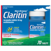 Claritin Antihistamine, Original Prescription Strength, 10 mg, Tablets - 70 Each 