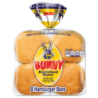 Bunny Hamburger Buns, Enriched - 18 Ounce 