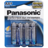 Panasonic Batteries, Alkaline, AA, 4 Pack - 4 Each 