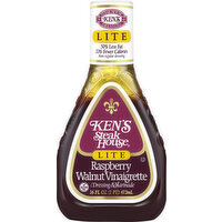 Ken's Steak House Dressing & Marinade, Raspberry Walnut Vinaigrette, Lite - 16 Ounce 