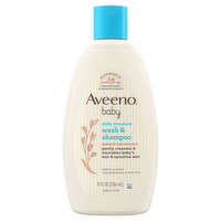 Aveeno Wash & Shampoo, Daily Moisture, Natural Oat Extract - 8 Fluid ounce